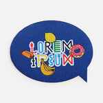 Наклейка тканевая LUNGA BUBBLE, M, синяя