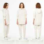 Худи унисекс H2, молочно-белое, размер XS/S