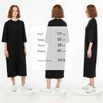 Платье D2, черное, размер XS/S