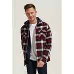 Куртка-рубашка оверсайз унисекс NOAH, бордовая, размер XS/S