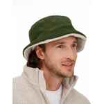 Панама BUCKET двусторонняя, хаки с бежевым, размер S/M