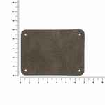 Лейбл кожаный BETA, XL, серый