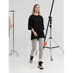 Футболка оверсайз унисекс KOSMOS 2.0, черная, размер XS/S