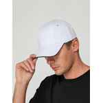 Бейсболка CANOPY, белая с темно-синим кантом