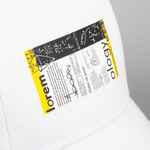 Бейсболка CANOPY, белая с темно-синим кантом