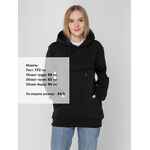 Худи унисекс с карманом на груди CHEST POCKET, черное, размер XS/S