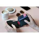 Портмоне ARRIVAL, черное с красным