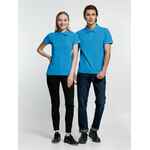 Рубашка поло мужская VIRMA PREMIUM, бирюзовая, размер S