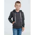 Толстовка с капюшоном детская KIRENGA KIDS, темно-серая (графит), 10 лет