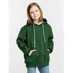 Толстовка с капюшоном детская KIRENGA KIDS, темно-зеленая, 12 лет