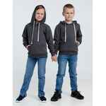 Толстовка с капюшоном детская KIRENGA KIDS, темно-серая (графит), 10 лет
