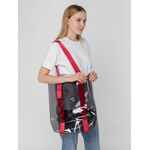 Шопер CLEAR FEST, прозрачный серый с красными ручками