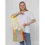 Шопер CLEAR FEST, прозрачный с желтыми ручками