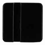 Квадратный шильдик на резинку DIRECT, черный