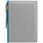 Ежедневник SPAIN SHALL на заказ, недатированный, серый с бирюзовым