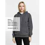 Толстовка на молнии с капюшоном SIVERGA 2.0, темно-серая (графит), размер XS