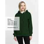 Толстовка на молнии с капюшоном SIVERGA 2.0, темно-зеленая, размер XS