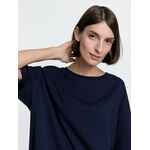 Футболка унисекс оверсайз CROSSTOWN, темно-синяя, размер S