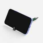 Ручка шариковая STANDIC с подставкой для телефона, зеленая