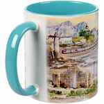 Кружка PROMO PLUS для сублимационной печати, бирюзовая