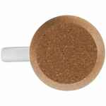 Кружка с пробковой подставкой CORKY WALK для сублимационной печати, матовая, белая