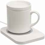 Кружка с подогревом и беспроводной зарядкой DUALBASE PLUS, белая