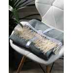 Плед «Сенеж», серо-синий