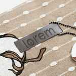 Лейбл кожаный PASEK, S, серый