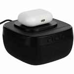 Колонка с беспроводной зарядкой ESCA и подсветкой логотипа, черная