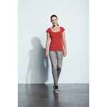 Футболка женская с глубоким вырезом MELROSE 150 красная, размер S