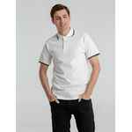 Рубашка поло мужская с контрастной отделкой PRACTICE 270, белый/темно-синий, размер S