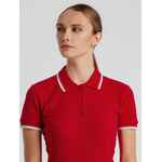 Рубашка поло женская PRACTICE WOMEN 270 белая с темно-синим, размер S