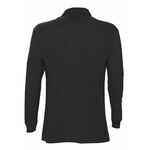 Рубашка поло мужская с длинным рукавом STAR 170, черная, размер S