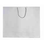 Пакет бумажный «Блеск», большой, серебристый