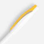 Ручка шариковая PIN, белая с желтым