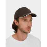 Бейсболка LONG BEACH, коричневая с бежевым