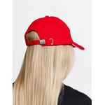 Бейсболка LONG BEACH, красная с белым