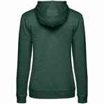 Толстовка с капюшоном женская HOODIE, темно-зеленый меланж, размер XS