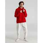 Толстовка с капюшоном унисекс KING, красная, размер 3XL