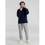 Толстовка с капюшоном унисекс KING, темно-синяя, размер XS