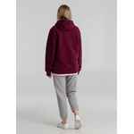 Толстовка с капюшоном унисекс KING, бордовая, размер XS