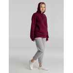 Толстовка с капюшоном унисекс KING, бордовая, размер XS