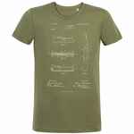 Футболка приталенная OLD PATENTS. KNIFE, меланж хаки, размер S