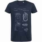 Футболка приталенная OLD PATENTS. LIGHTER, синий меланж, размер S