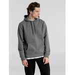 Толстовка с капюшоном унисекс KING, темно-серый меланж, размер S