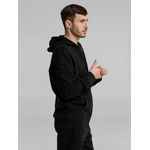 Толстовка на молнии с капюшоном унисекс KING, черная, размер XS