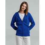 Толстовка на молнии с капюшоном унисекс KING, ярко-синяя, размер XS