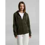 Толстовка на молнии с капюшоном унисекс KING, хаки, размер XS