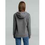 Толстовка на молнии с капюшоном унисекс KING, темно-серый меланж, размер XS