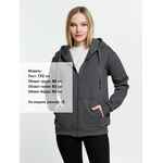 Толстовка на молнии с капюшоном SIVERGA HEAVY 2.0, темно-серая (графит), размер XS